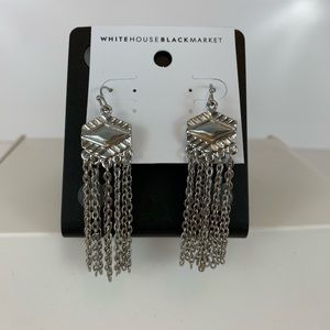 White House black market silver dangle earrings